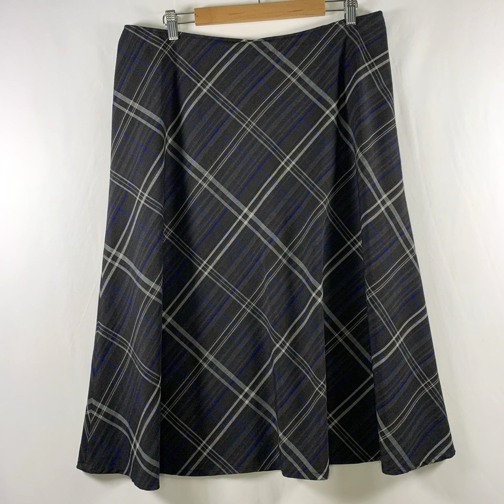 Womens Bias Tartan Plaid Maxi Skirt 18 Tall Academia Heritage Y2K Preppy